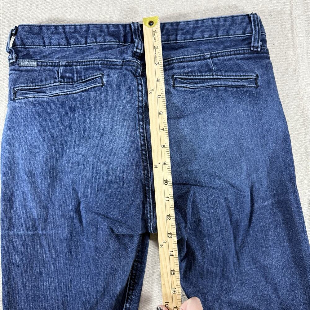 Cinch Jeans Womens 29/7R Lynden Boot Cut Western Rodeo Dark Wash - Picture 10 of 12